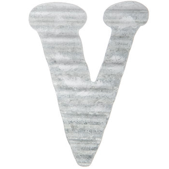 Corrugated Metal Letter V