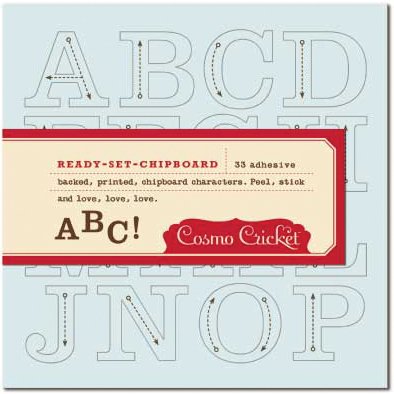 Cosmo Cricket Chipboard Alphabets Tick Tock