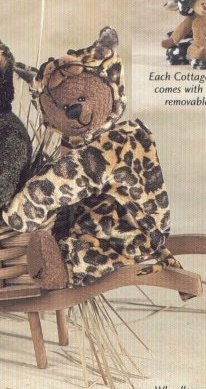 Cottage Collectibles Masquerade Bear Growl Leopard