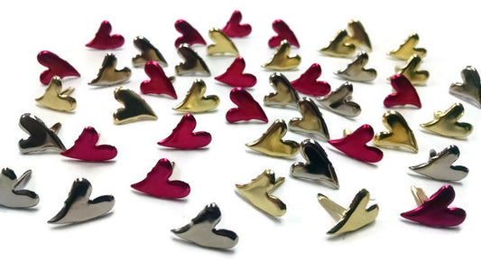 Curved Heart Brads - Assorted - 45ct