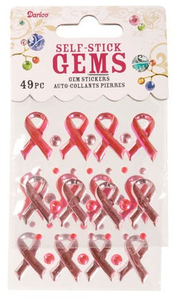 Breast Cancer Gemstone Stickers