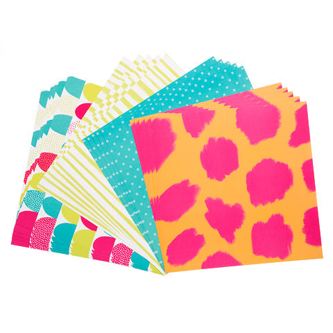 Tropical Colored Patterned Cardstock 12x12 20 Sheets