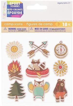 Camping Icon Epoxy Stickers by Darice