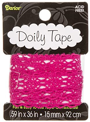 Hot Pink Lace Doily Tape
