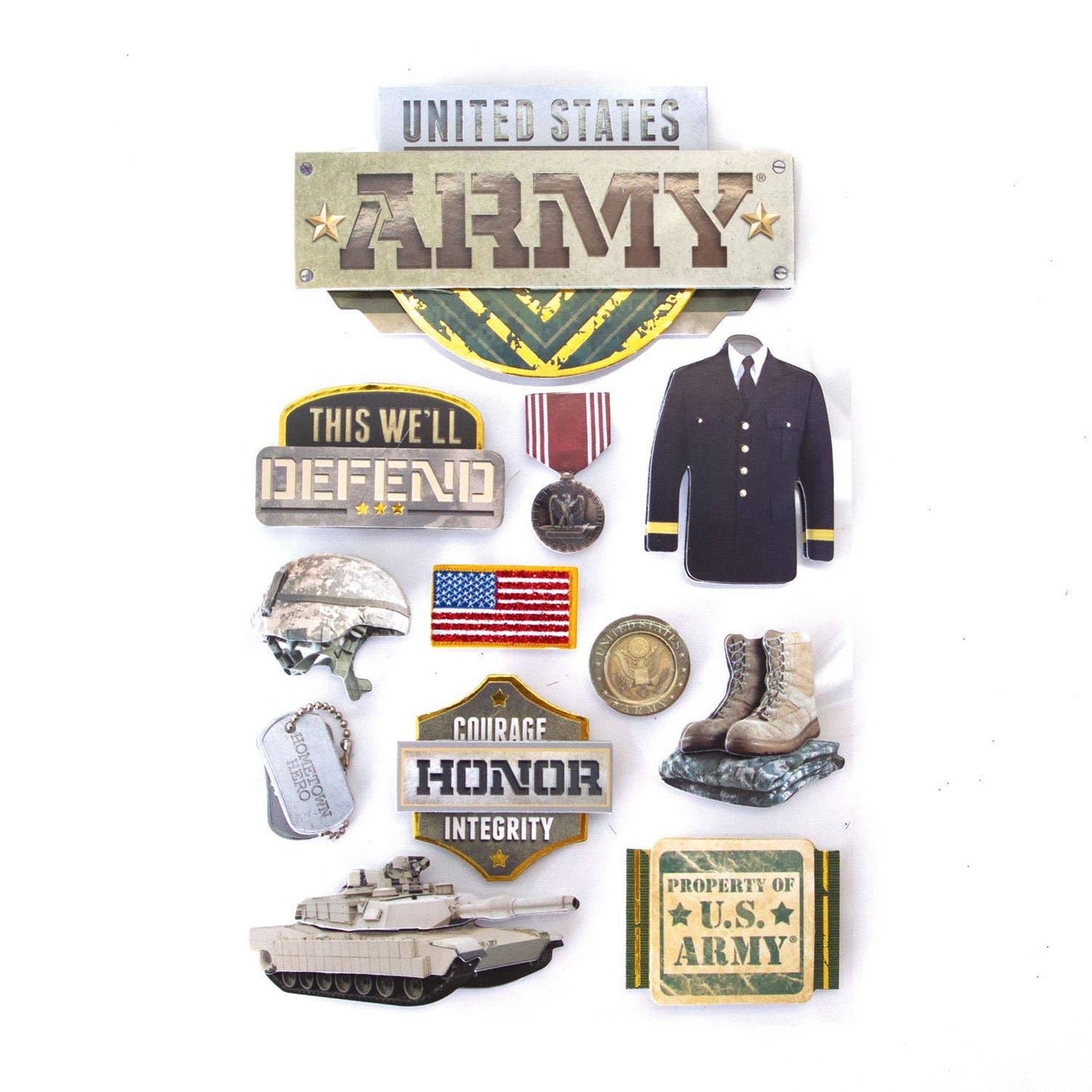 Army Dimensional Sticker