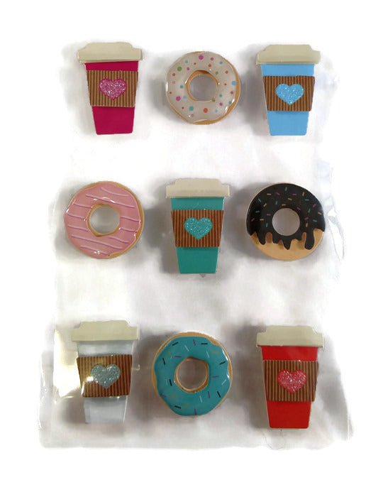 Donuts and Coffee Shop 3d Stickers