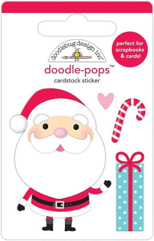 Santa Clause doodle pop 3d sticker
