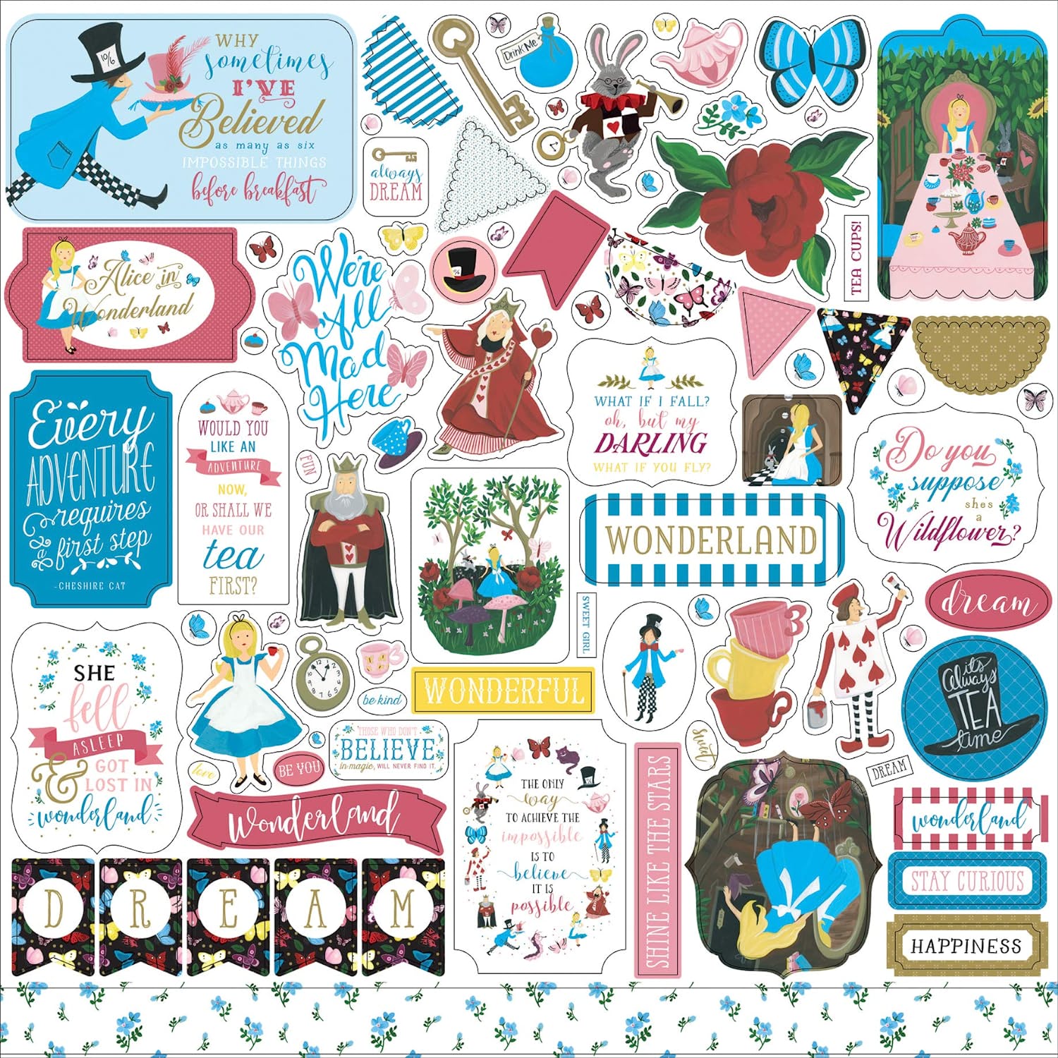 Alice in Wonderland Stickers