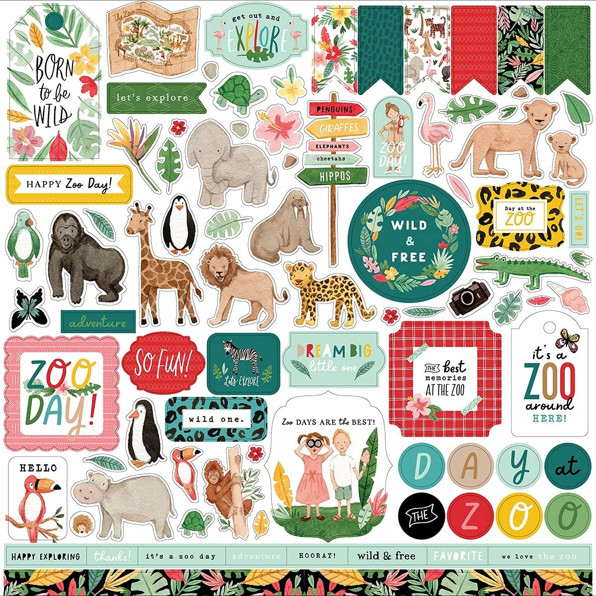 Animal Kingdom Zoo Stickers by Echo Park
