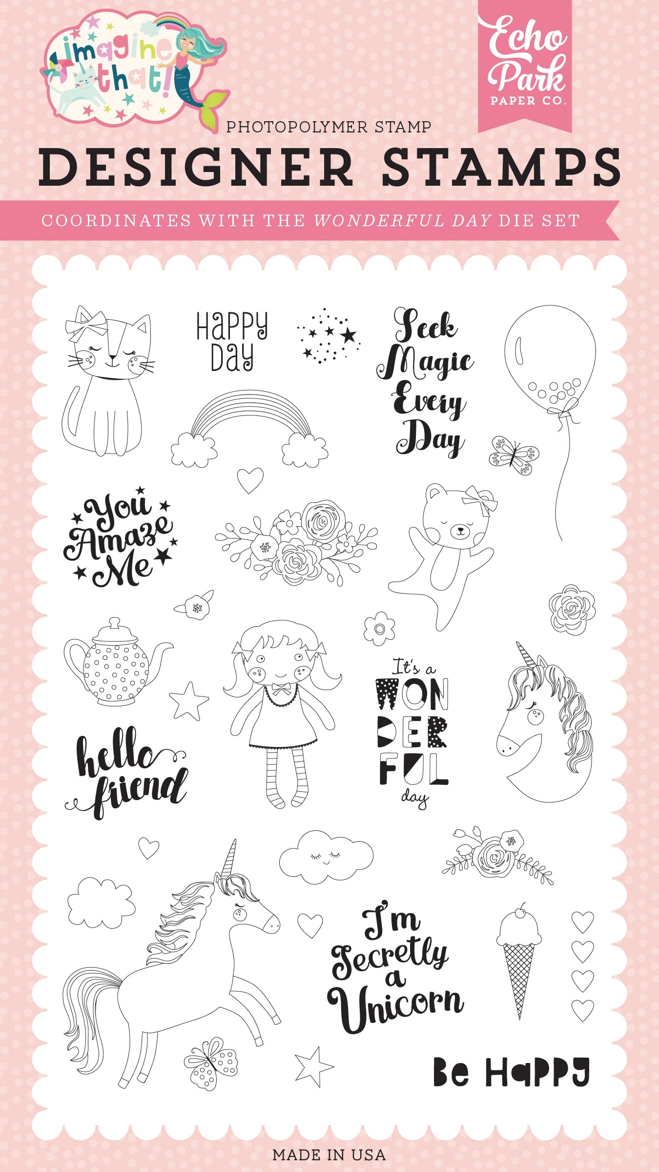 Imagine That Wonderful day girl stamps set
