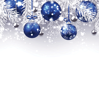 Indigo Ornaments Blue Christmas Scrapbook Paper 12x12