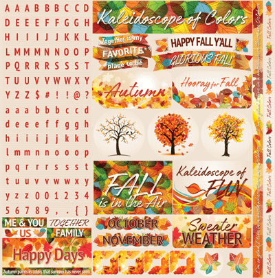 Autumn Inspired Fall Leaves Sticker Set by Ella and Viv