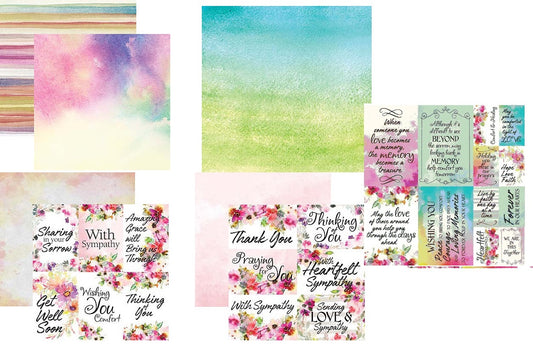 Sympathy Scrapbook Papers and Stickers