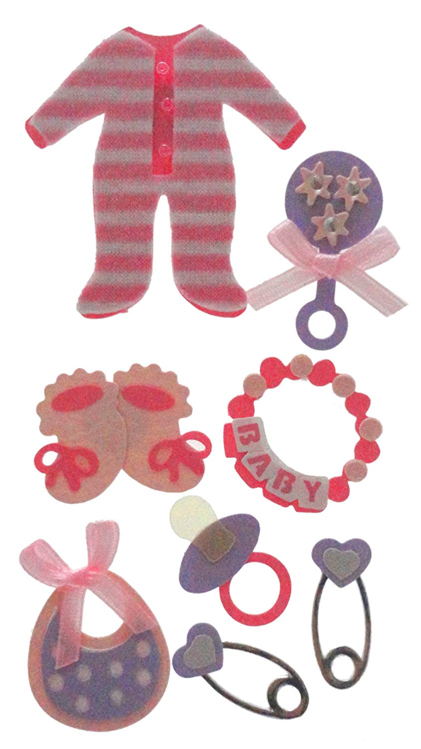Baby Girl Essentials 3d Stickers