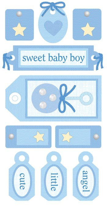 Baby Boy 3d Tag Stickers