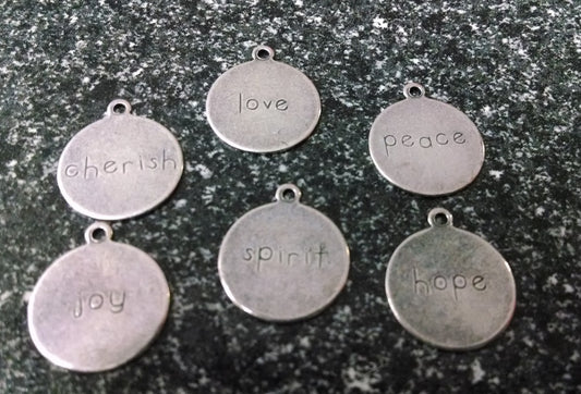 Silver Expression Charms Set