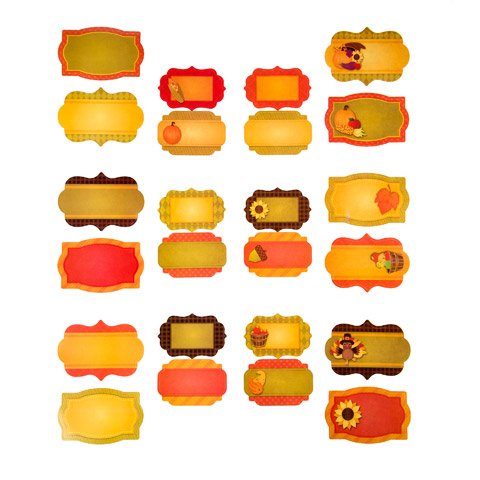 Fall Recipe Label Stickers Set 24 Pieces