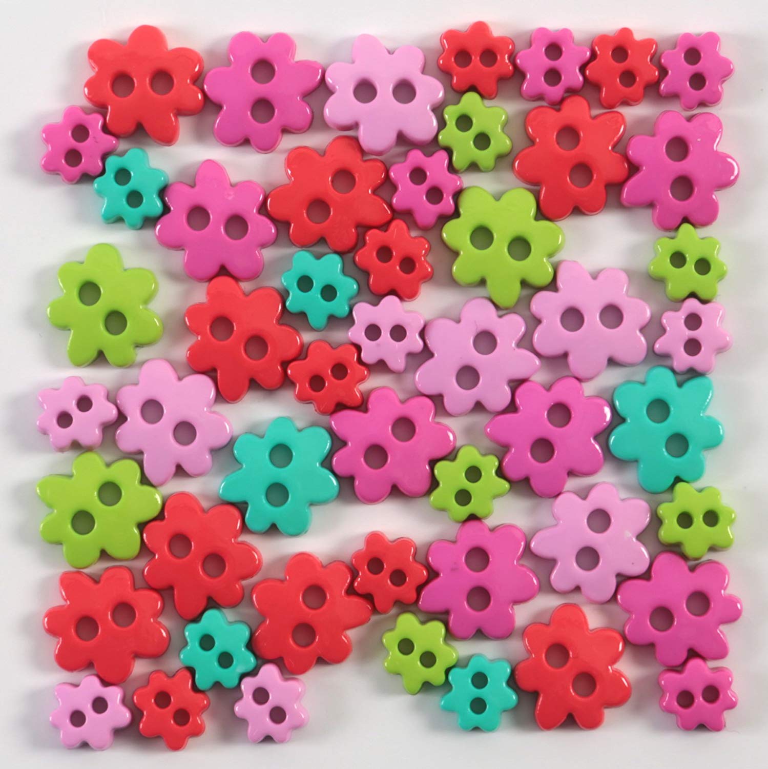 Mini Funky Flower Buttons Set