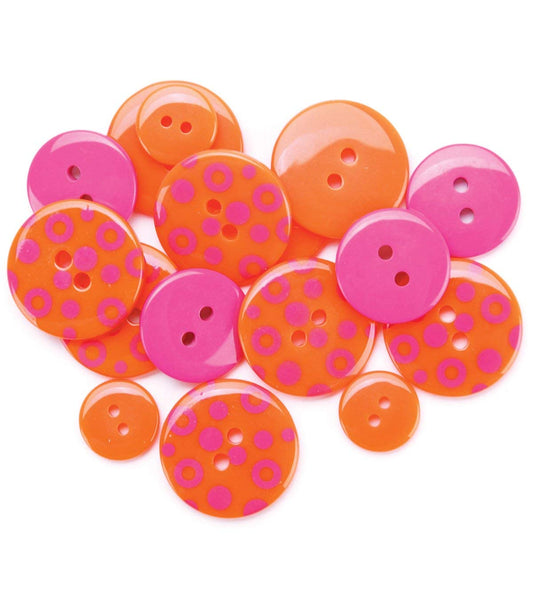 Orange Polka Dot Buttons by Favorite Findings