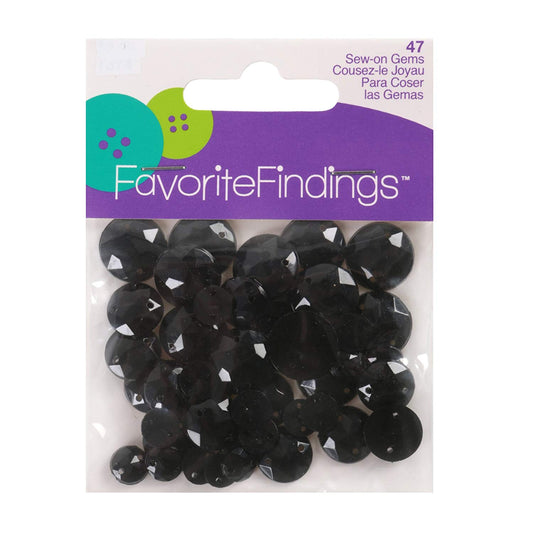 Black Round Gems - by Favorite Findings