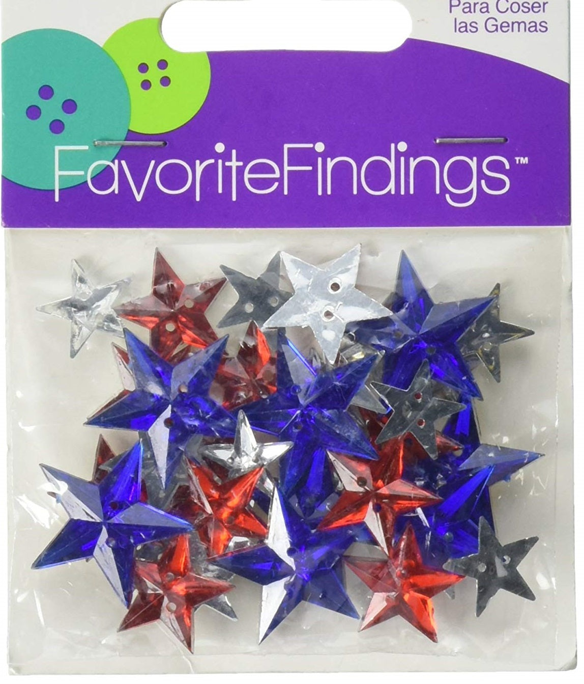 Patriotic Star Gems Assortment by Favorite Findings