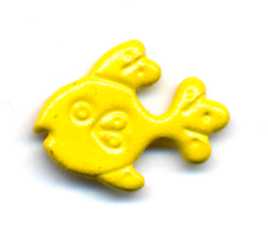Yellow Fish Brads Paper Fasteners