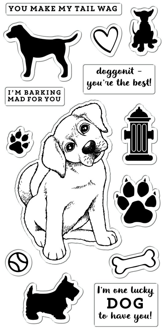 Barking Mad Dog Stamps Set by Fiskars