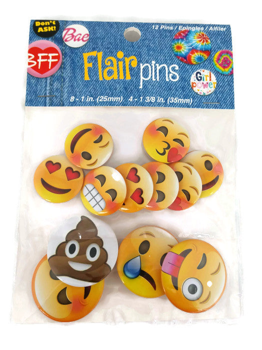 Emoji Flair Button Pins
