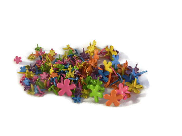 Small and Large Bright Flower Brads Assortment