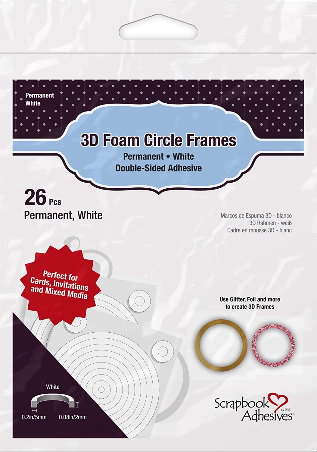 White Adhesive foam Circles