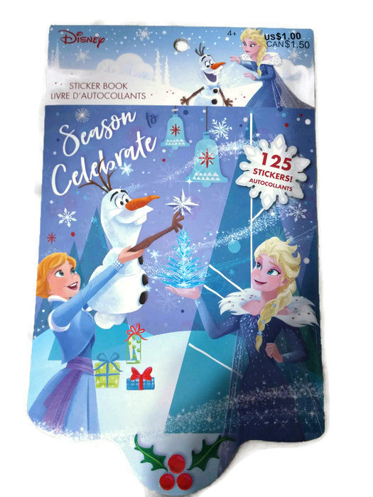 Frozen Season Celebrate Christmas/Winter Sticker Book 125 Stickers
