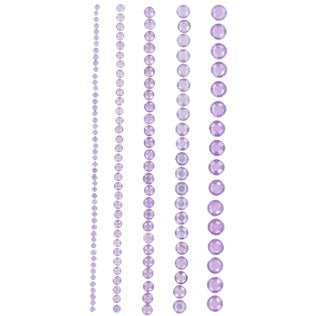 Rhinestone Gemstone Stickers Light Purple