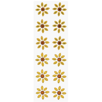 Sunflowers Gemstone Rhinestone Stickers - 12pc