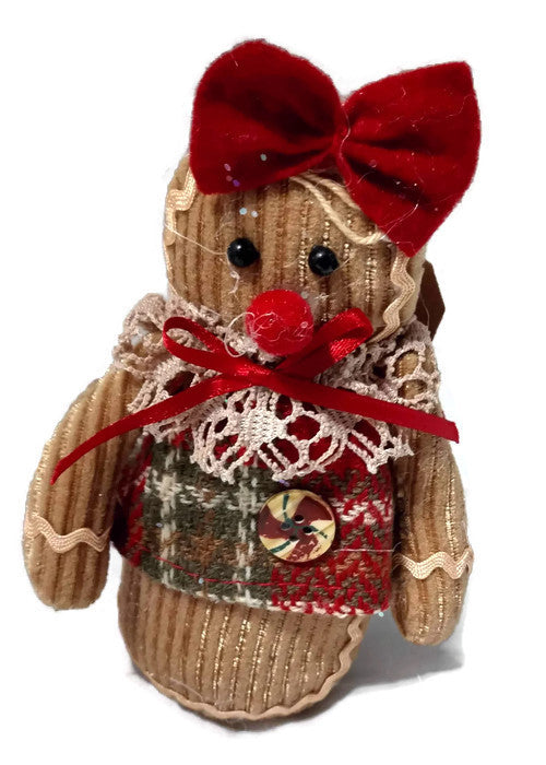 Gingerbread Corduroy Christmas Ornament
