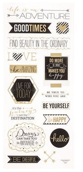 Gold Foil Inspirational Stickers