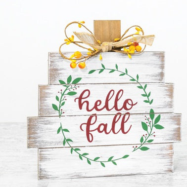 Hello Fall Tabletop Wood Pallet Sign