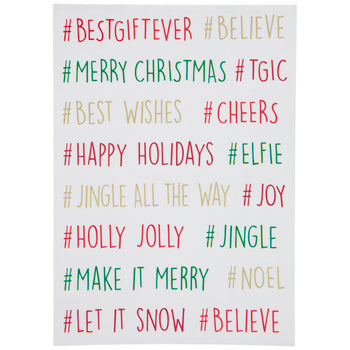 Christmas Hashtag Word Stickers