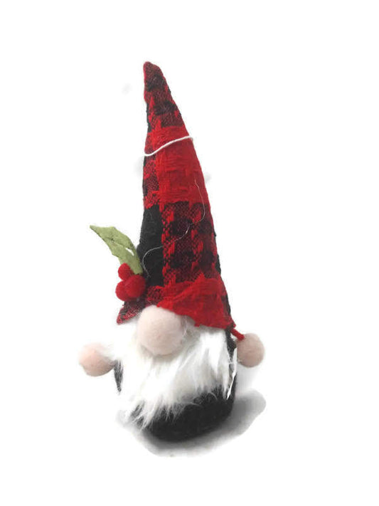 Christmas Holly Gnome Ornament