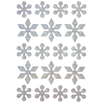 Holographic Snowflake Chipboard Stickers