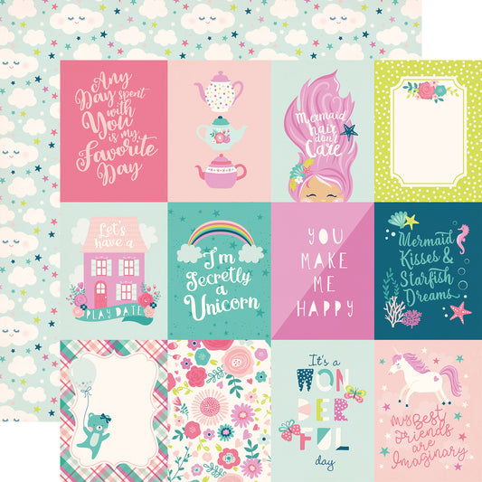 Imgine That Girl 3x4 Journal Scrapbook Paper