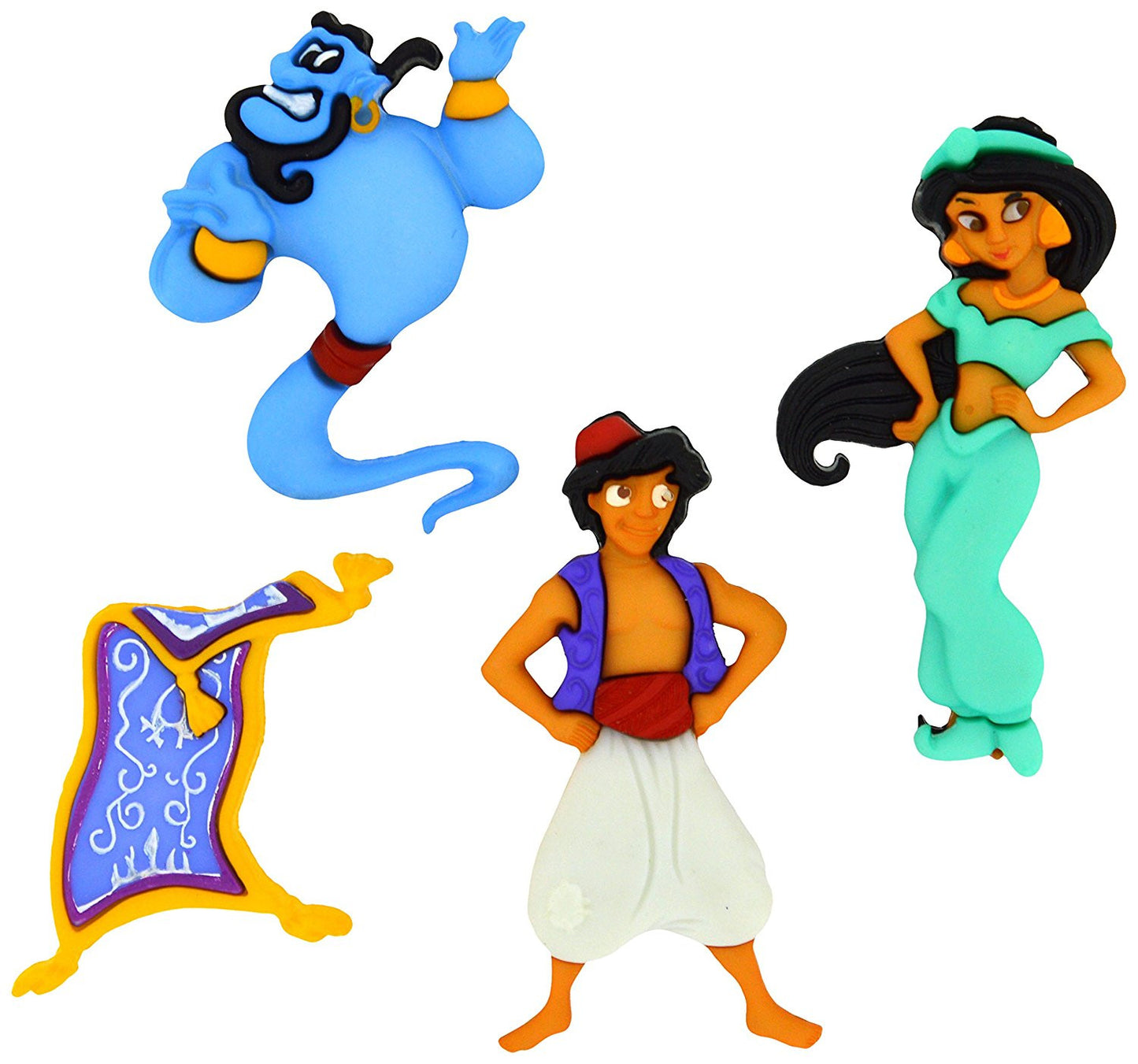 Aladdin Disney Character Button Embellishments