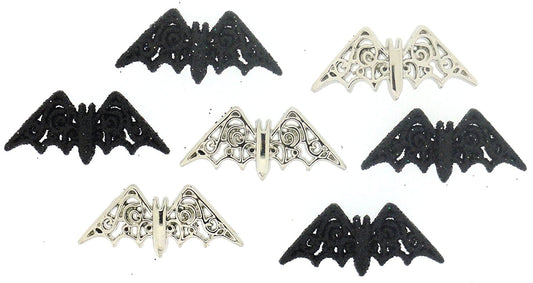 Bewitching Bats Halloween Buttons Embellishments