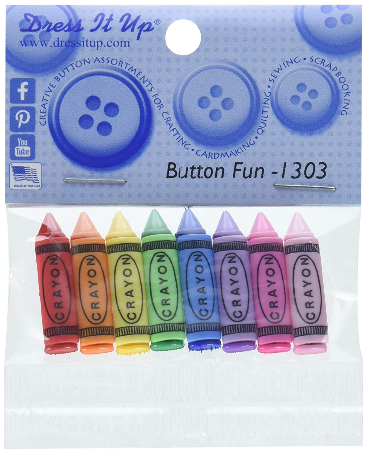 Crayon Buttons by Dreess It Up