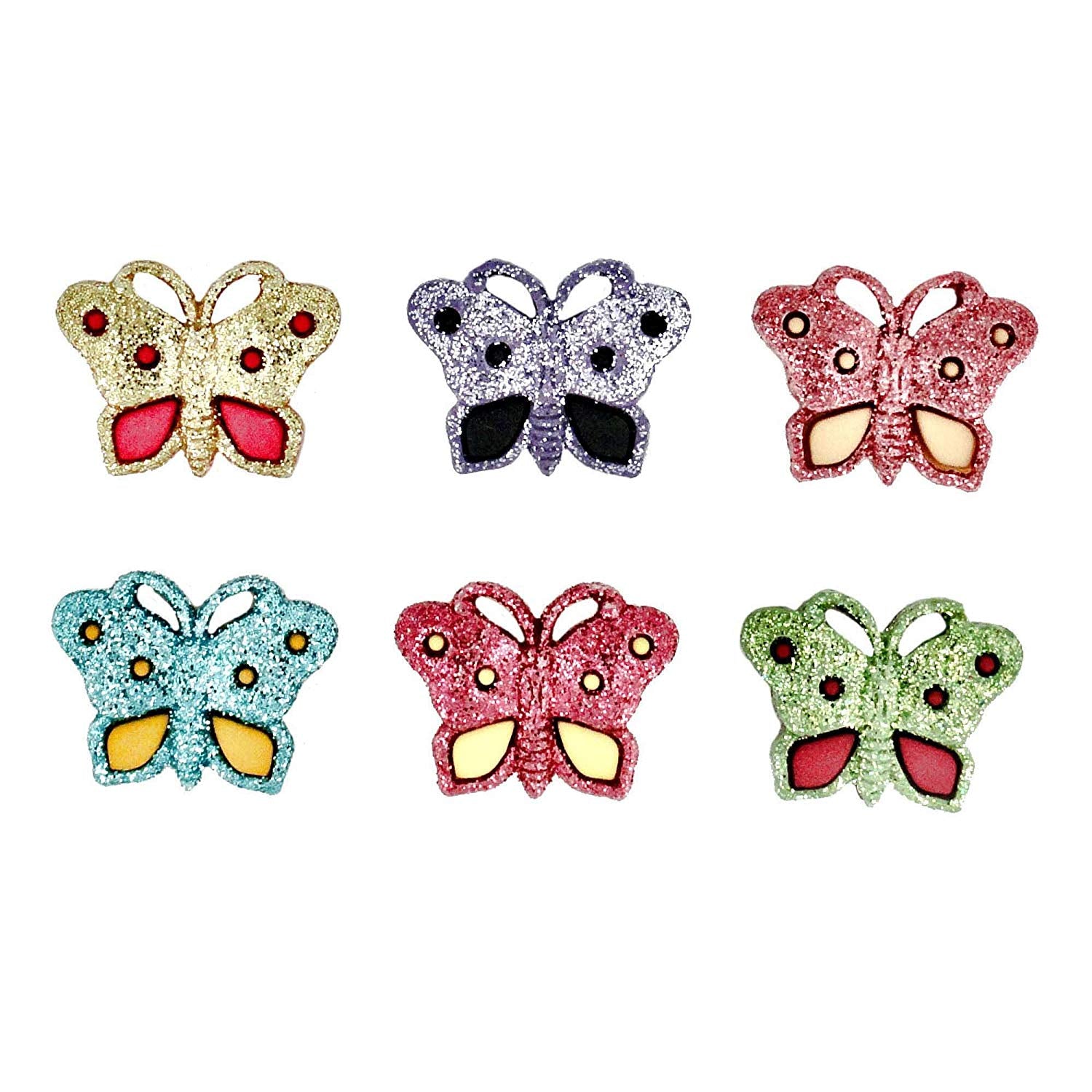 Glitter Butterfly Buttons by Jesse James