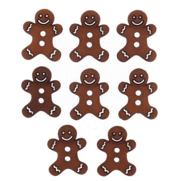 ICed Cookies Gingerbread Christmas Buttons
