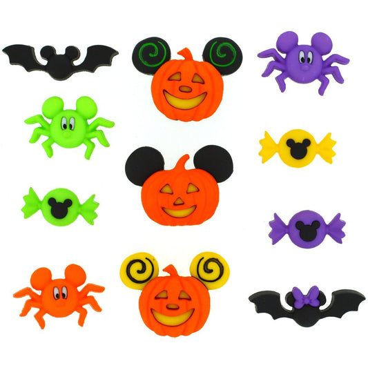Disney Button & Embellishments, Mickey & Minnie Halloween