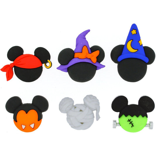 Disney Button & Embellishments, Mickey & Minnie Halloween Hats
