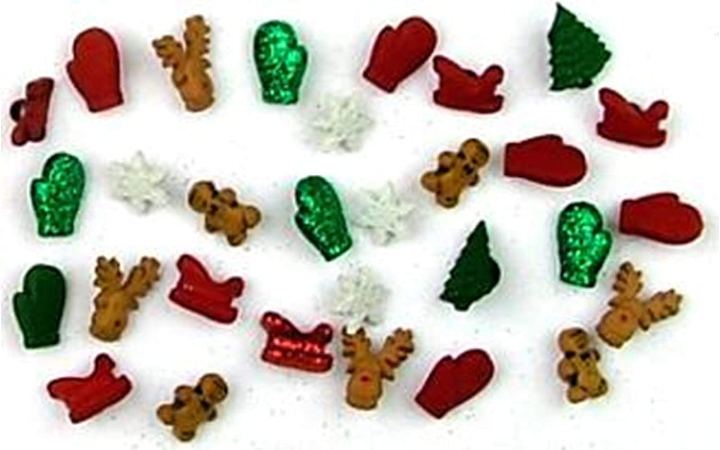 Shaped Christmas Miniature Buttons