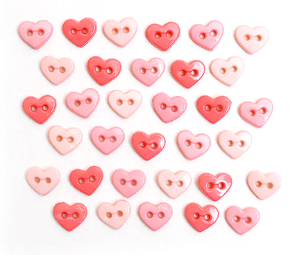 Sherbet Micro Heart Buttons Set