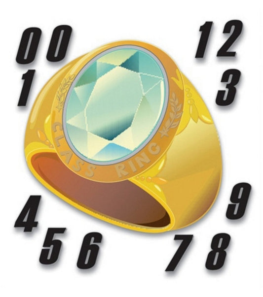 High School Class Ring 3d Stickers by Jolees
